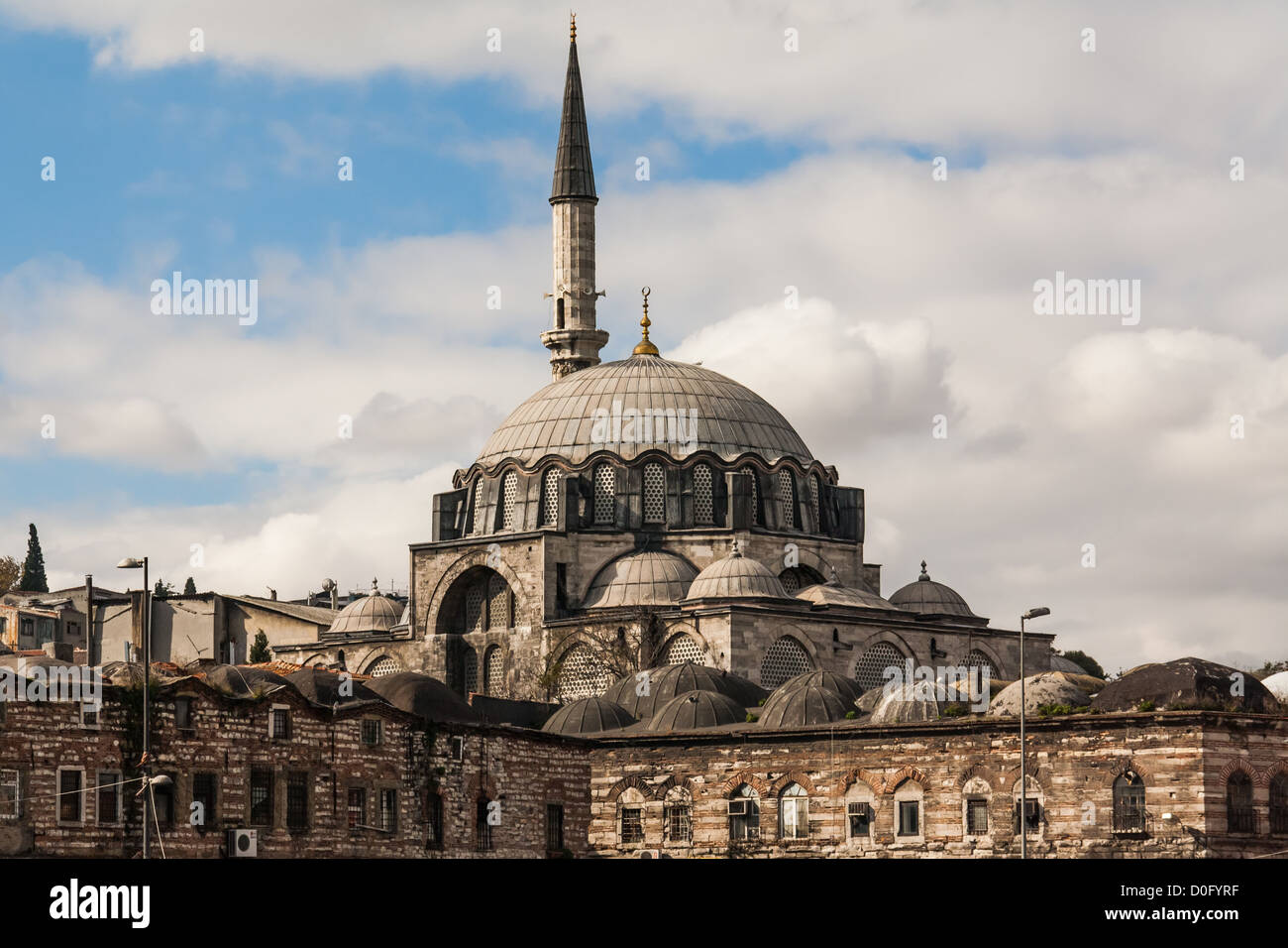 Das Exterieur des Rustem Pasa Moschee in Eminonu, Istanbul, Türkei. Stockfoto