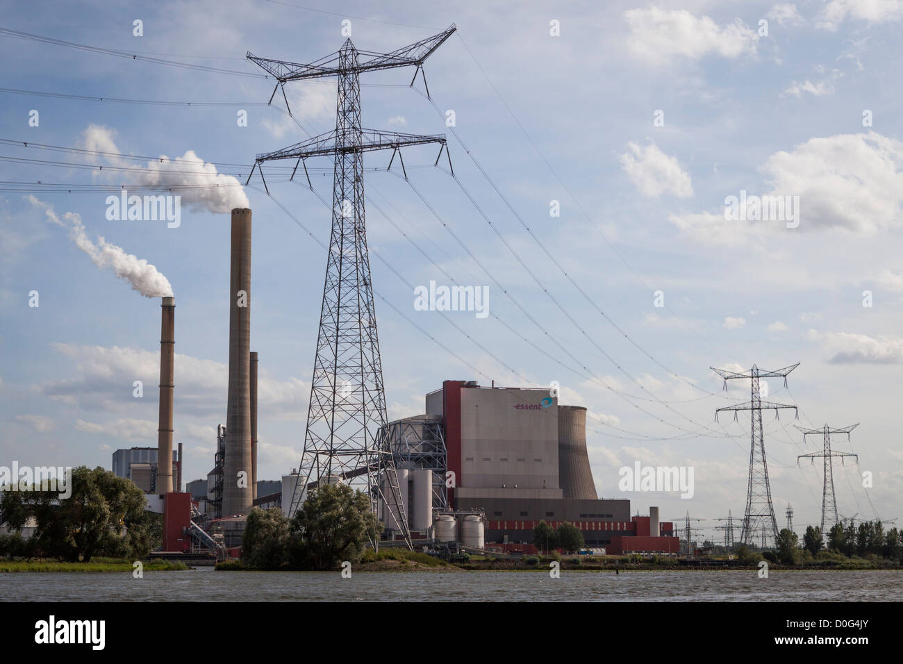 Amercentrale Kohlekraftwerk Kraftwerk Kraftwerk in Geertruidenberg in den Niederlanden Stockfoto