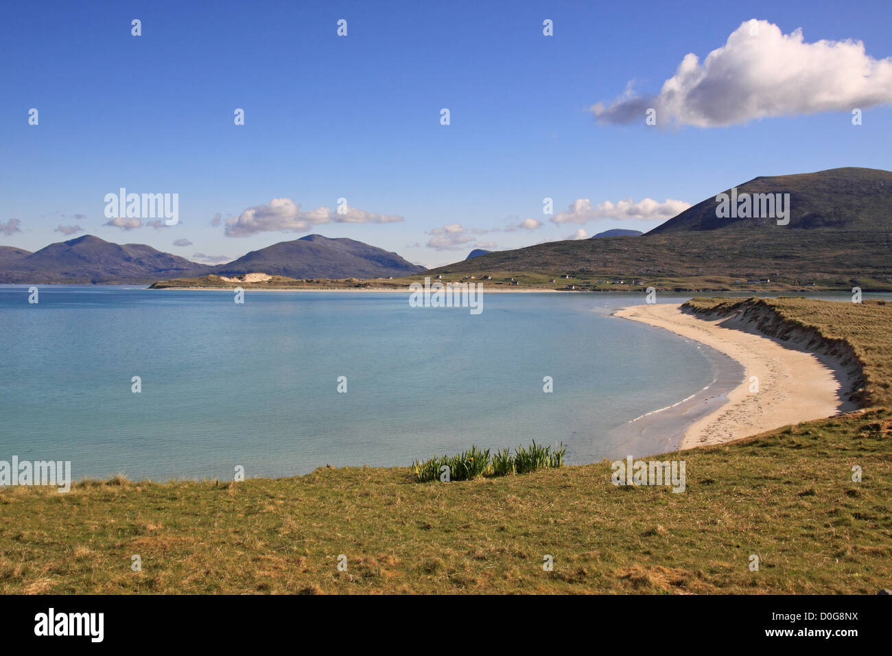 UK Schottland Western Isles Insel Harris Seilbost Bucht und die Berge Harris Stockfoto