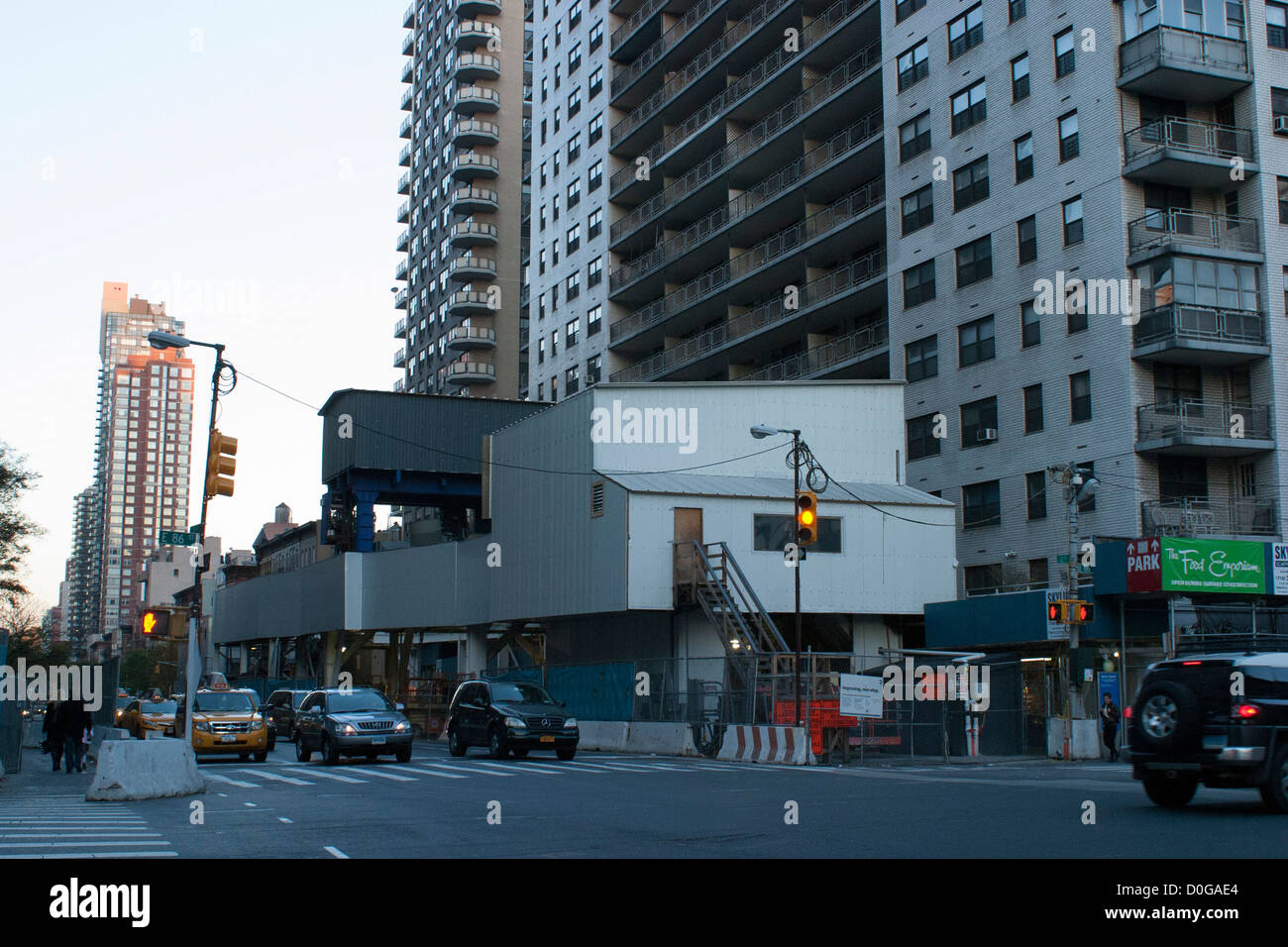 Die neue 2nd Avenue u-Bahn ist im Bau an der 86th Street in New York City. Blick nach Norden. Stockfoto