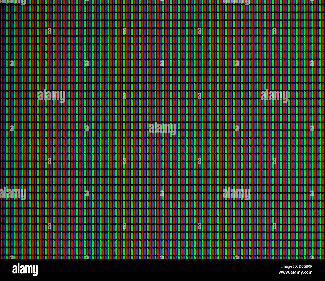 RGB-Farben, Makro von einem LCD-Panel. Stockfoto