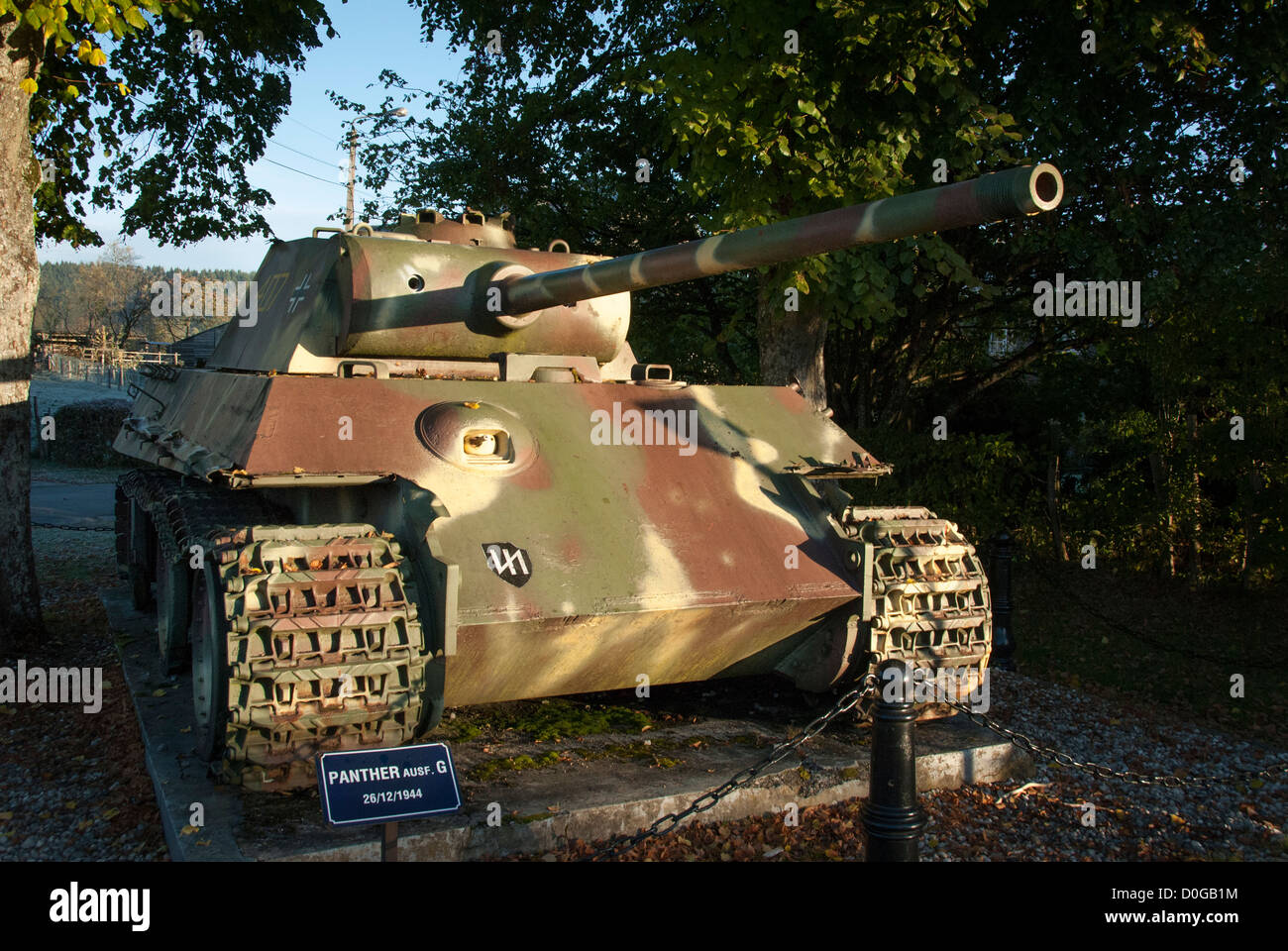 Deutscher Panther Panzer Modell G hinterließ in den Ardennen im 2