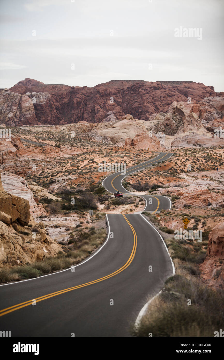 Straße in Nevada Stockfoto