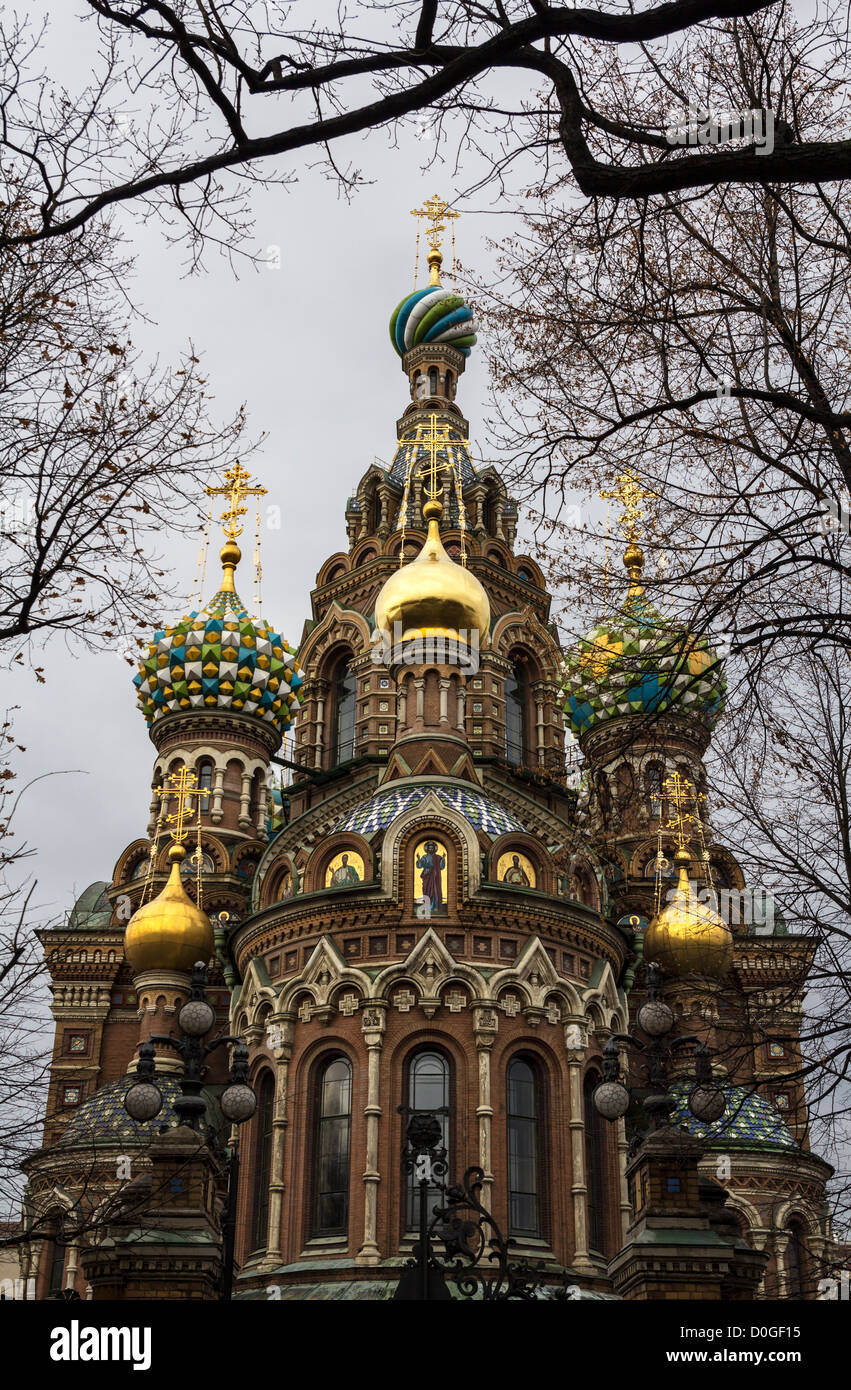 Die Kirche des Retters auf Blut, St. Petersburg, Russland Stockfoto