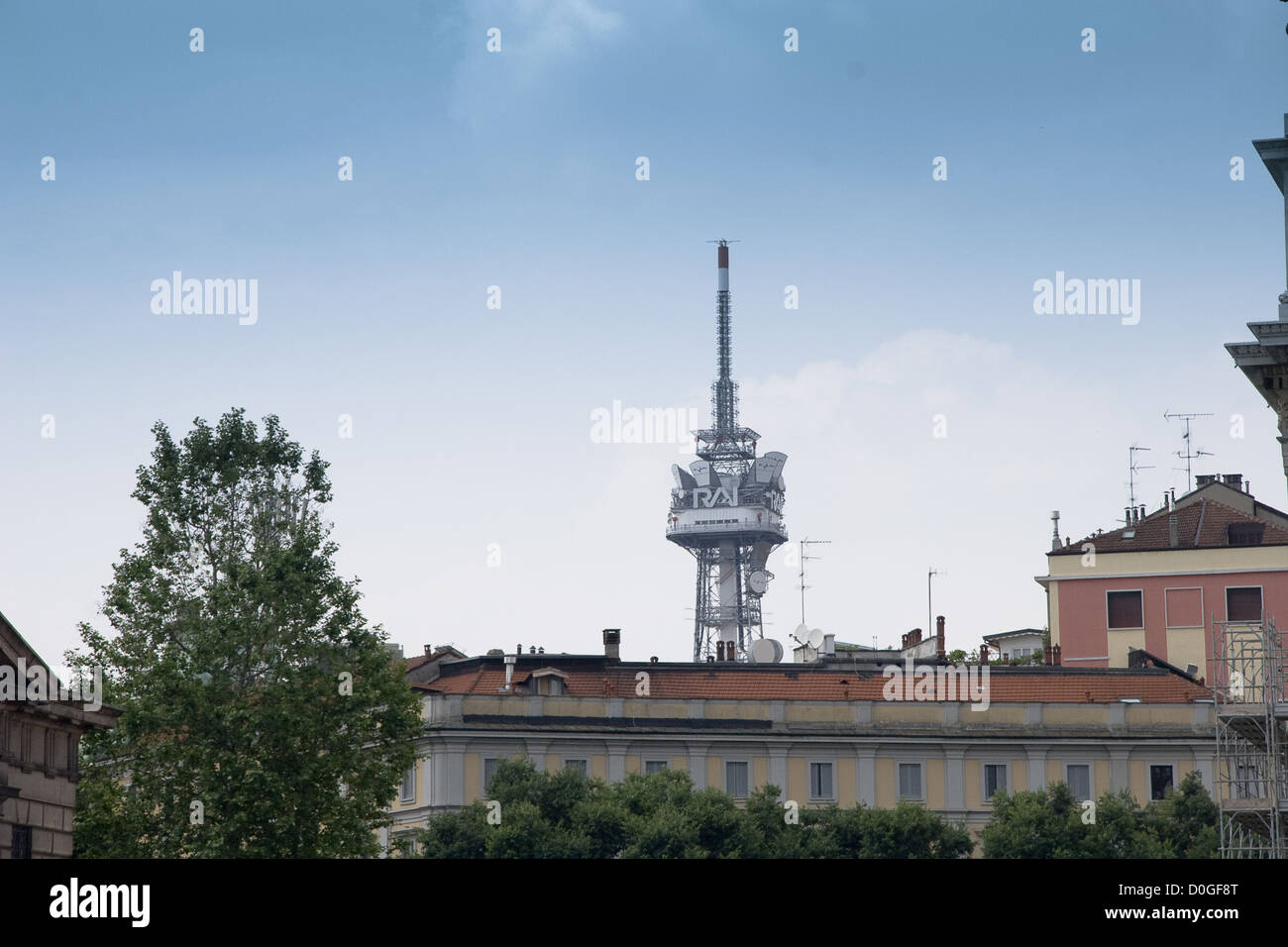 RAI tv-Turm, Milan Stockfoto