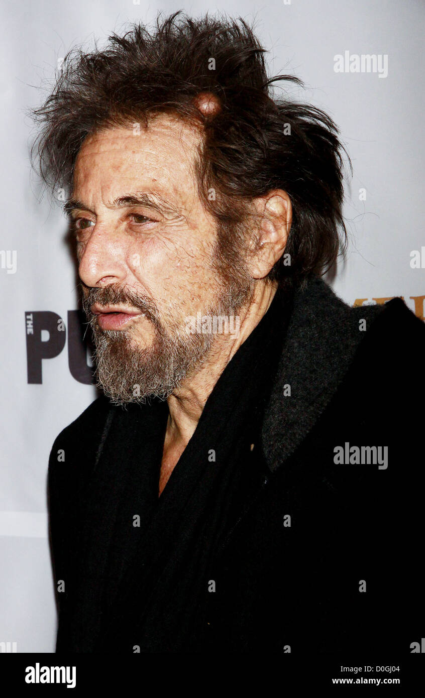 Al Pacino scheint ein kleines Atherom oben auf seinem Kopf Premiere nach Party Feier für die öffentliche Stockfoto