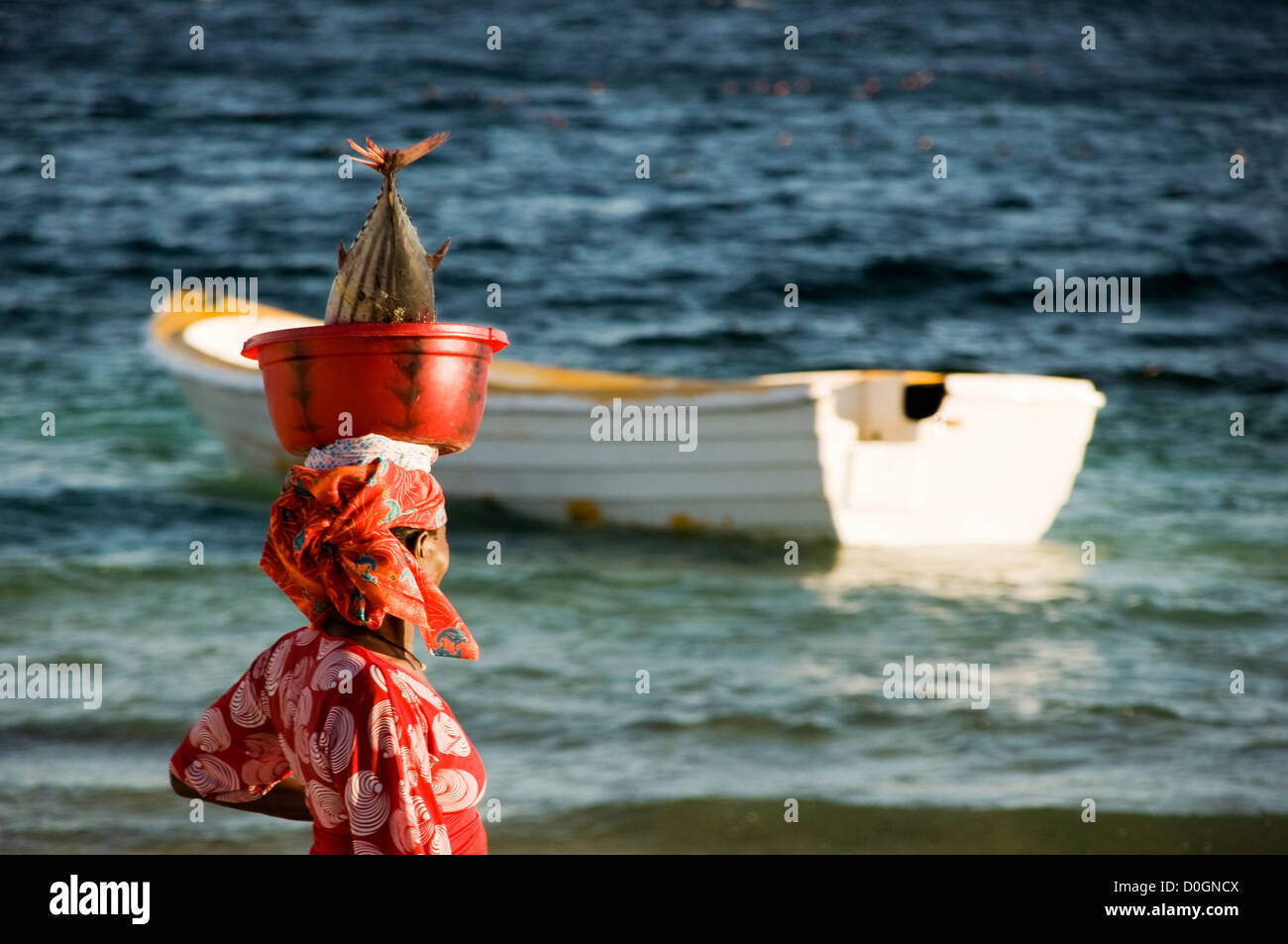 Frauen, die die Tage fangen, Nacala Mosambik. Stockfoto