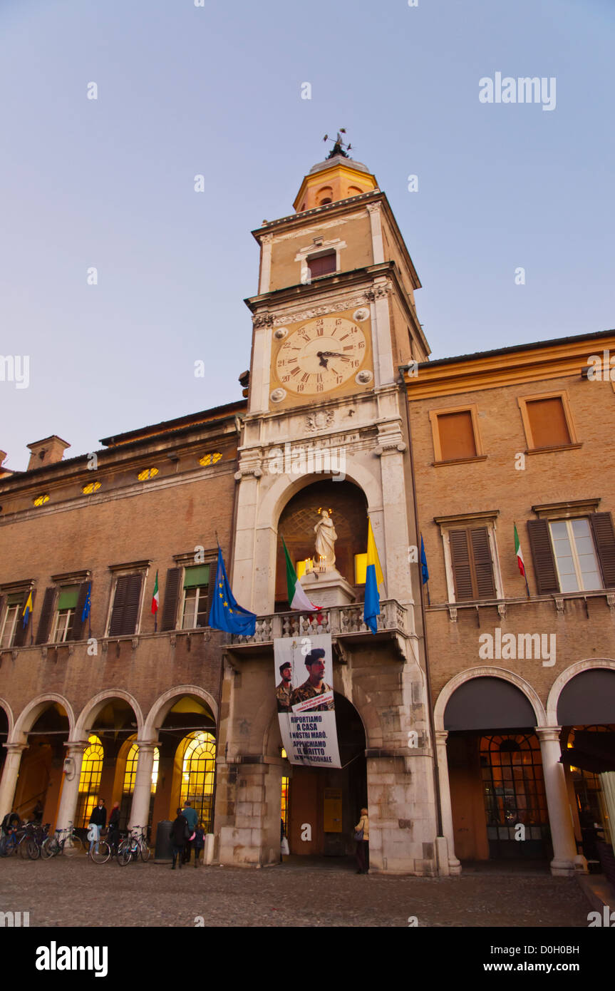 Palazzo Comunale am Piazza Grande quadratischen zentralen Modena Stadt Emilia-Romagna Region Italien Mitteleuropa Stockfoto