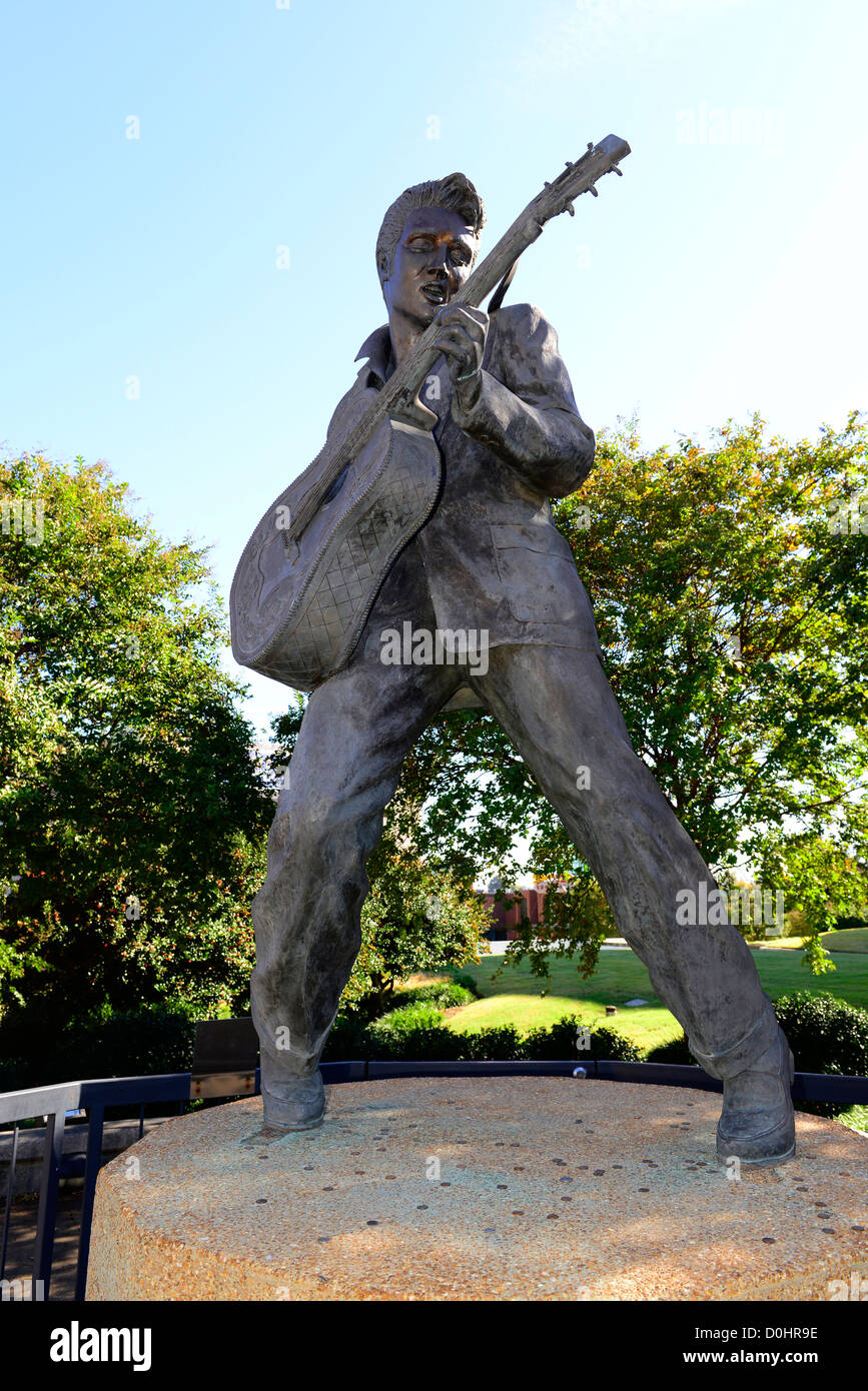 Statue von Elvis Presley Beale Street Memphis Tennessee TN