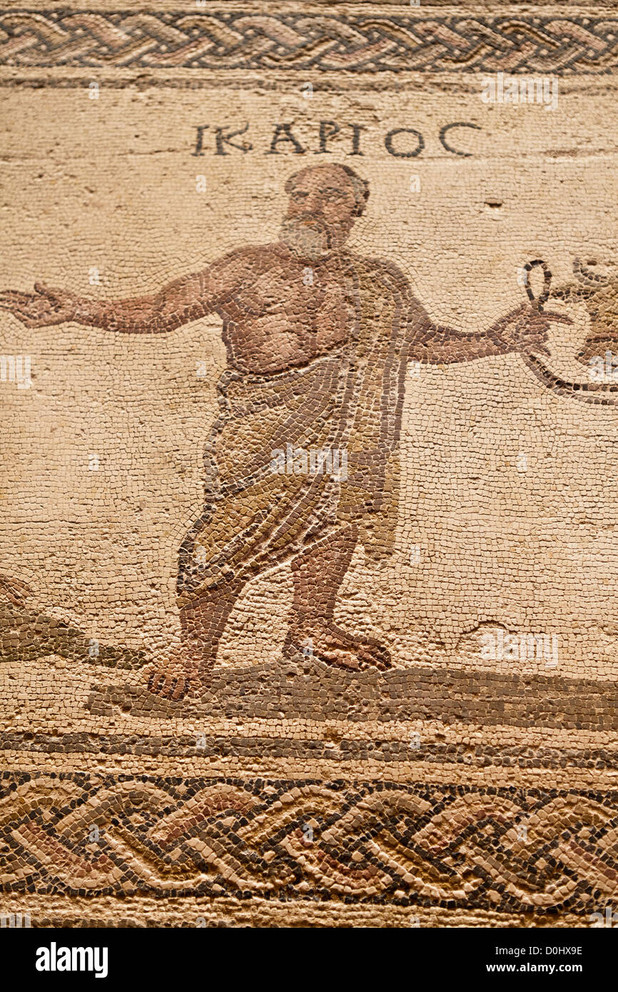 Römische Mosaiken in Paphos, Zypern Stockfoto