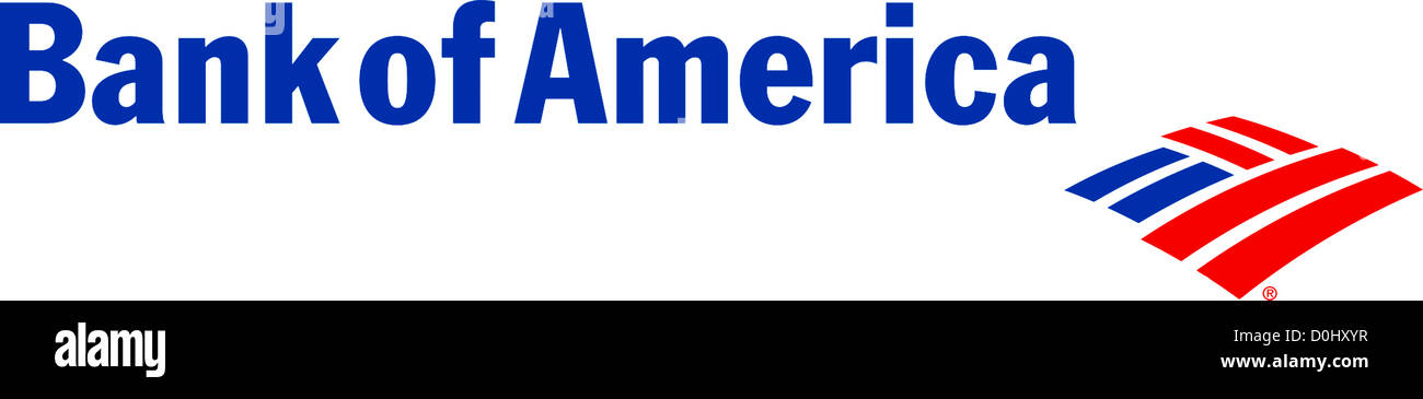 Logo der Bank of America mit Sitz in Charlotte im US-Bundesstaat North Carolina. Stockfoto