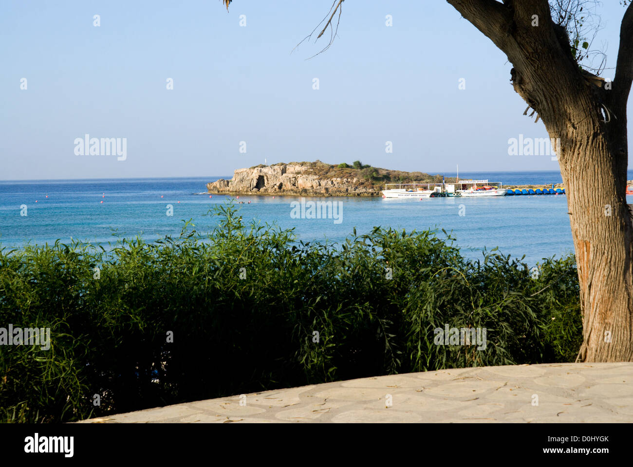 am frühen Morgen Nissi beach Ayia Napa Zypern Stockfoto