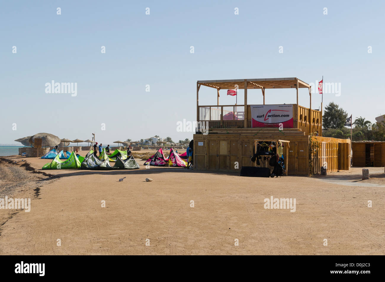 [El Gouna] [Rotes Meer] [Sporttraining] Wind Ufer Stockfoto