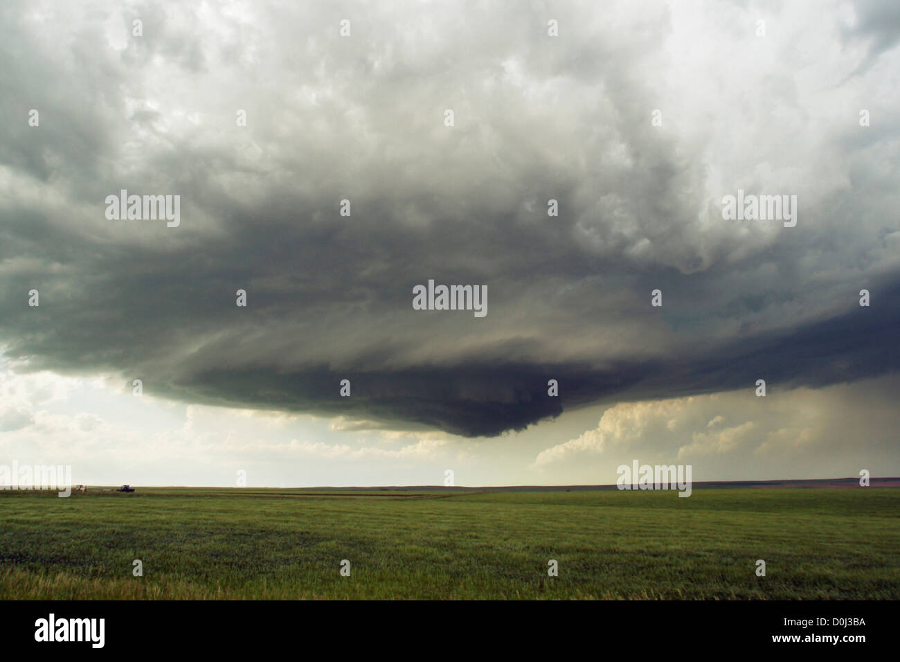 Eine Superzelle Gewitter drohend über ländlichen South Dakota Stockfoto