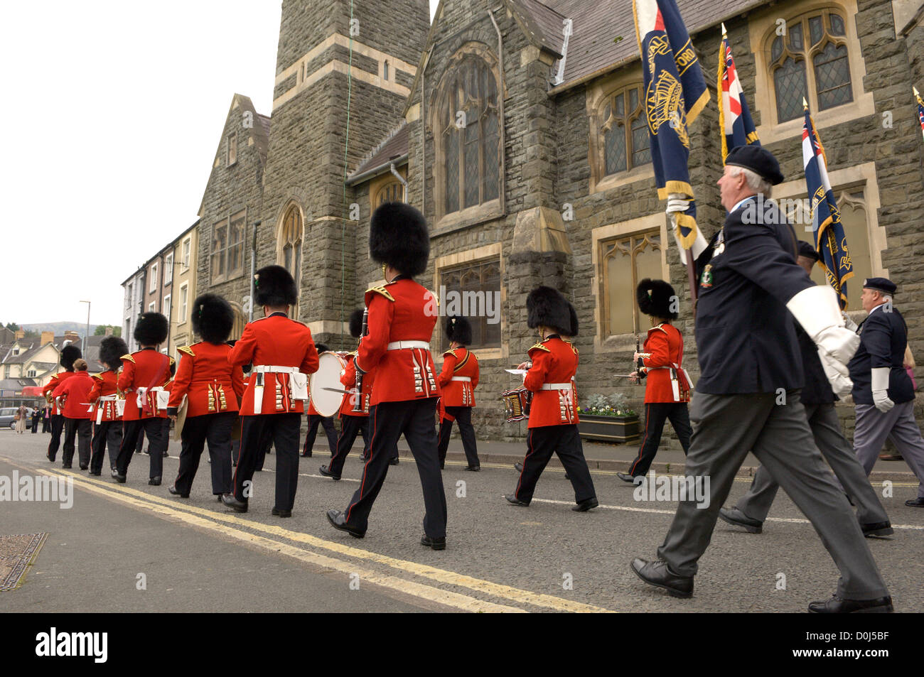 Builth Wells Branch der British Legion ihr 25. Jubiläum feiern. Stockfoto