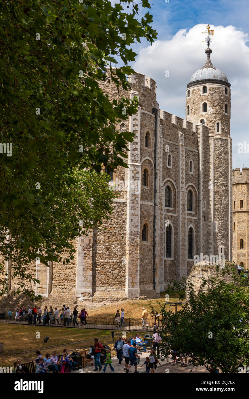 Der weiße Turm im Tower of London, London, England, UK, Europe. Stockfoto