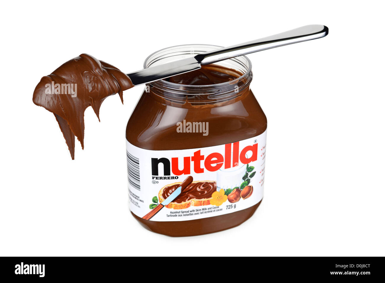 Nutella, Schokolade Haselnuss verbreitet Stockfoto