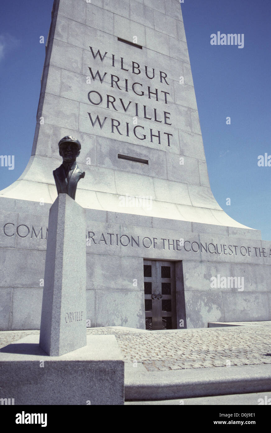 Das Denkmal von Orville Wright in Kitty Hawk, North Carolina, USA. Stockfoto