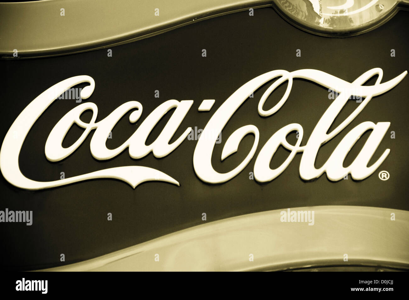 Vintage Coca Cola-logo Stockfoto