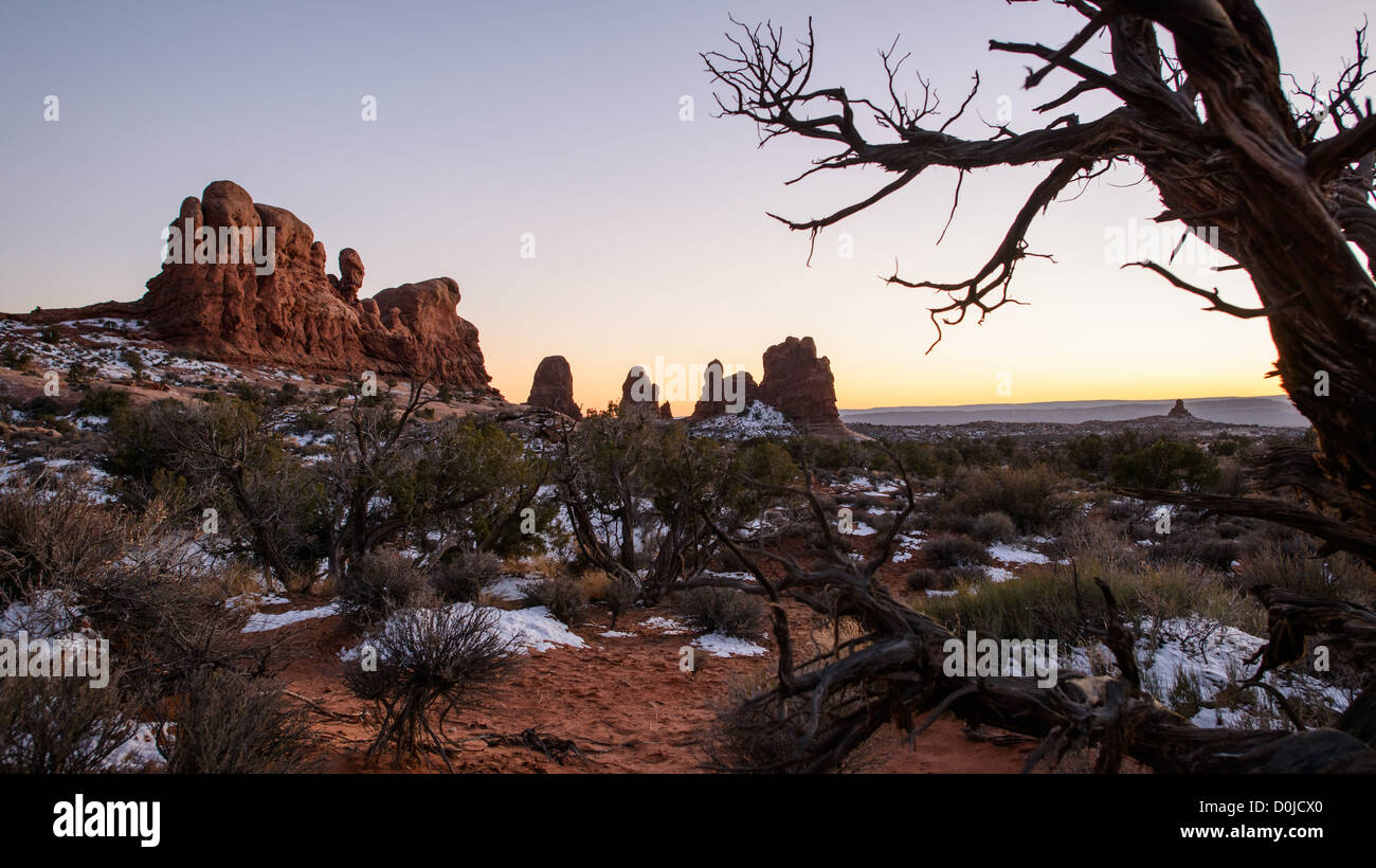 Türmchen an Arches National Park, Utah Stockfoto