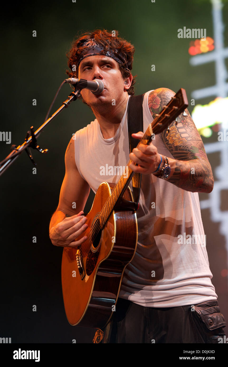 John Mayer tritt an der ersten Midwest Bank Amphitheater Chicago, Illinois - 14.08.10 Stockfoto