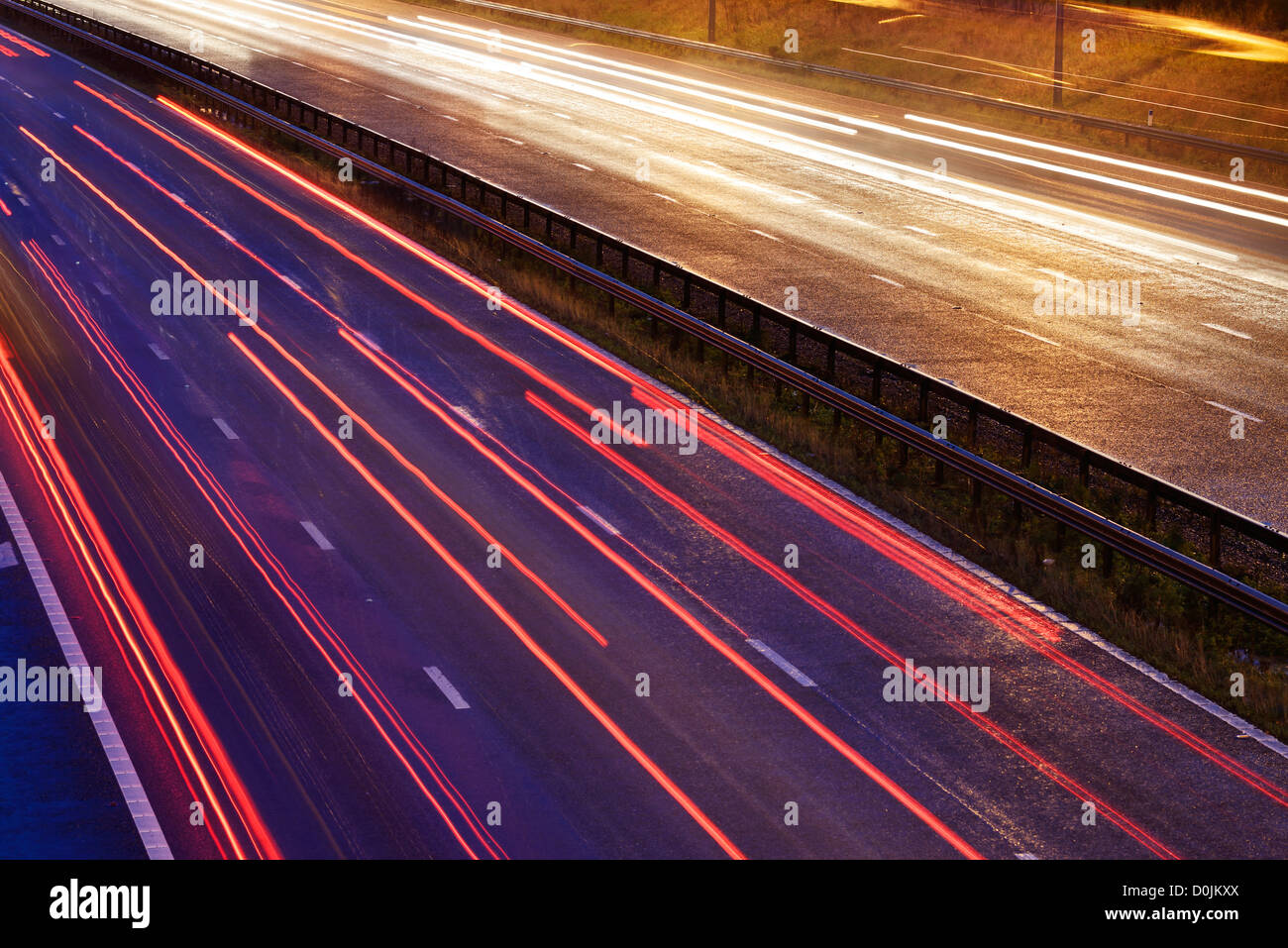 Abend Zeit Autobahnverkehr Stockfoto