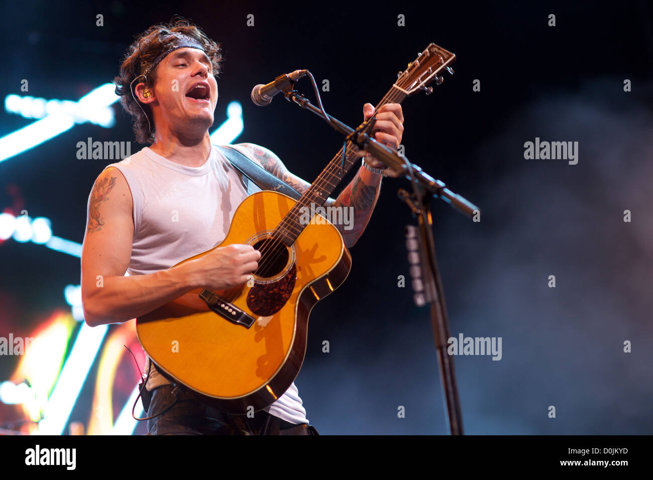 John Mayer tritt an der ersten Midwest Bank Amphitheater Chicago, Illinois - 14.08.10 Stockfoto