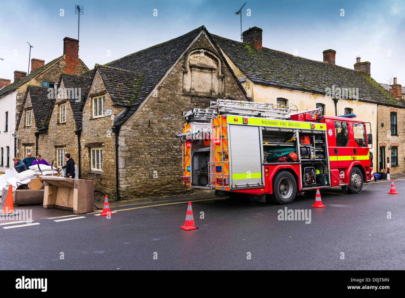 Malmesbury Überschwemmungen 2012 Stockfoto