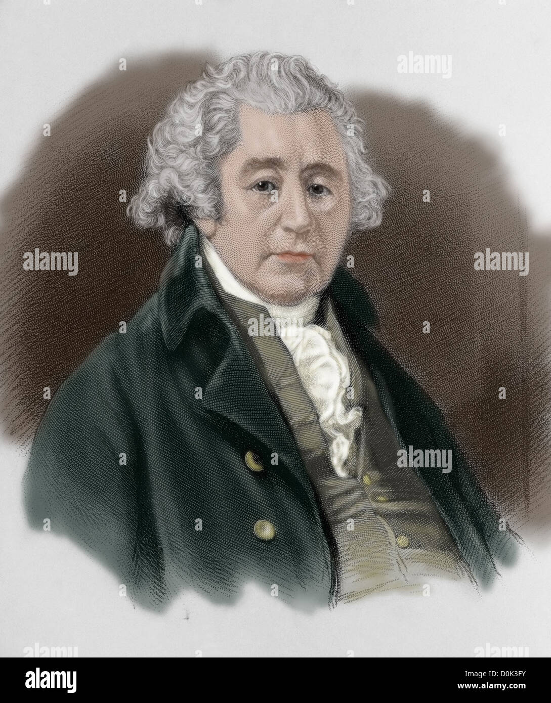 Matthew Boulton (1728-1809). Englischer Hersteller. Kupferstich von John W. Hall nach einem Porträt von Sir W. Beechy. des 19. Jahrhunderts. Stockfoto
