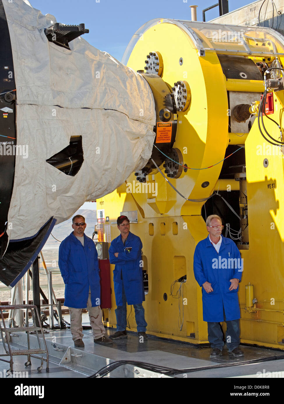 Ares teste ich, größte Rakete Motor In der Welt, bereit für die erste Stufe Stockfoto