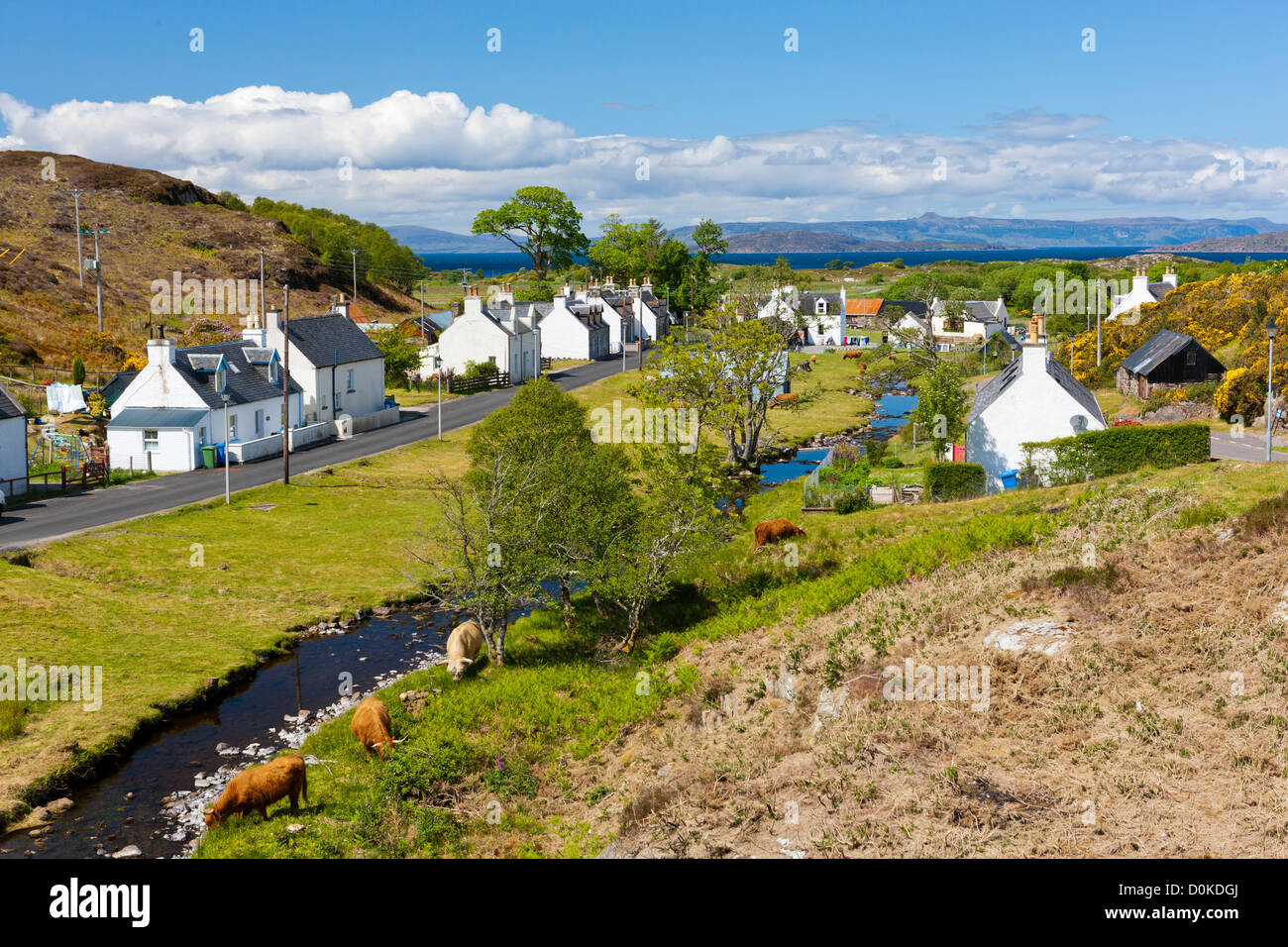 Die kleinen schottischen Dorf von Diurinis. Stockfoto