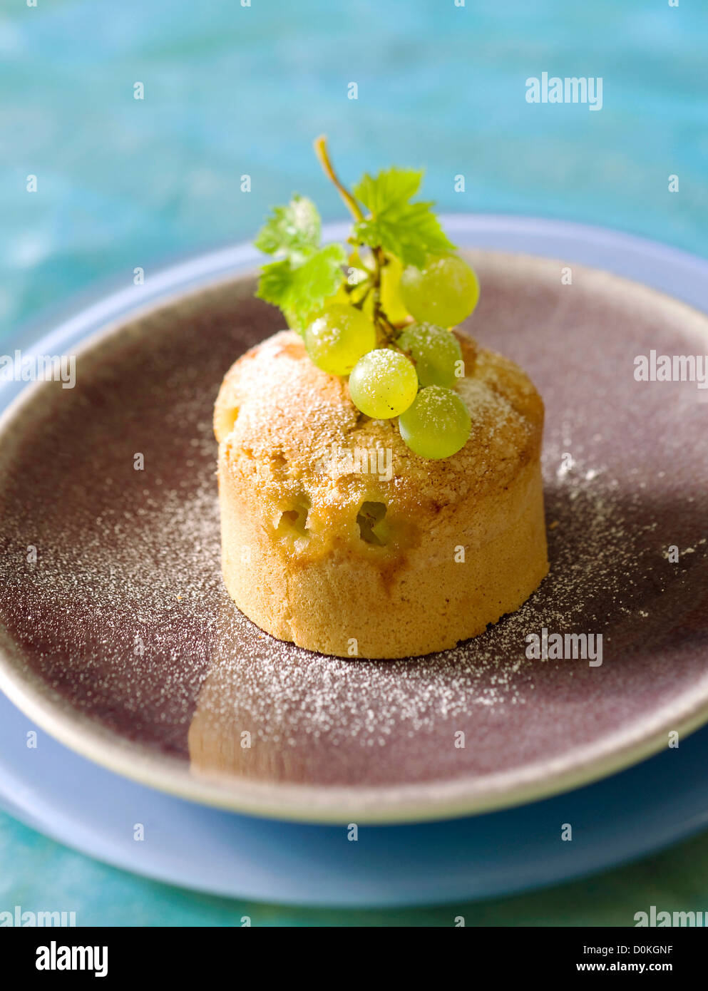 Frische Trauben feuchten Kuchen Stockfoto