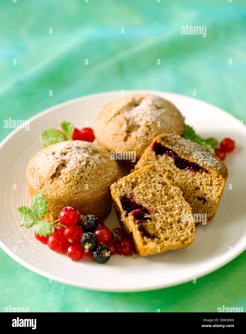 Schwarze Johannisbeere-Lebkuchen Stockfoto