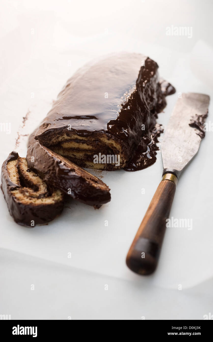 Schokolade roll Stockfoto