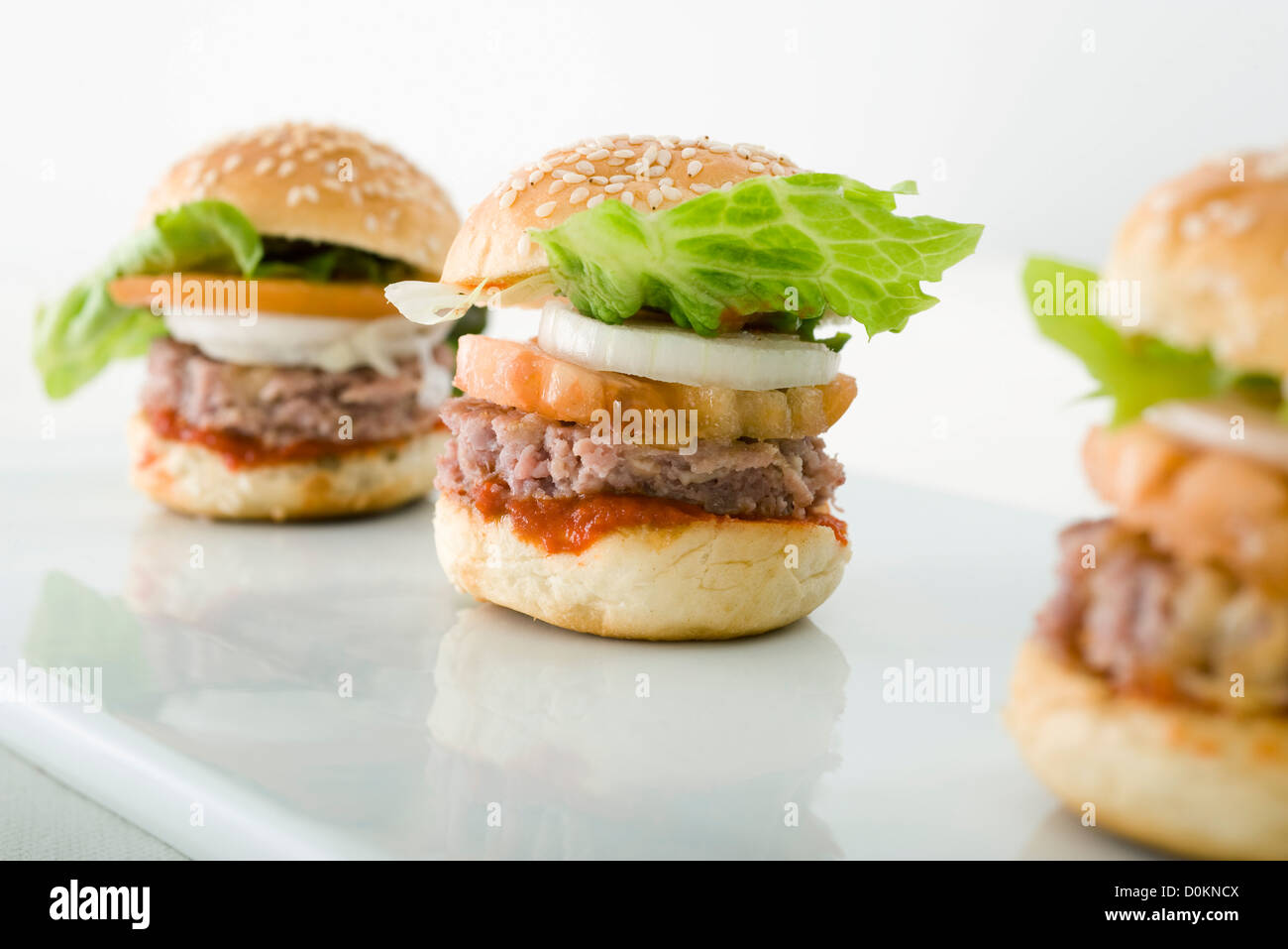 Mini-Hamburger Stockfoto
