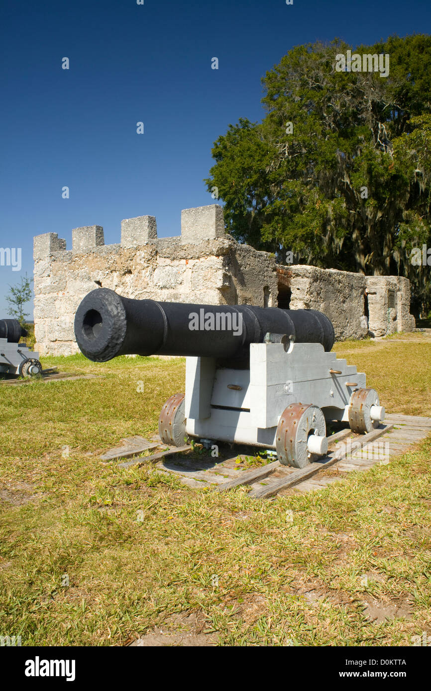 GA00106-00... Georgien - die Ruinen von 1736 Fort Frederica auf St. Simons Island Fort Frederica National Monument. Stockfoto