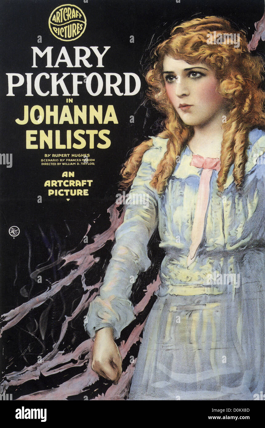 JOHANNA ENLISTS Plakat für 1918 film Artcraft Bilder mit Mary Pickford Stockfoto