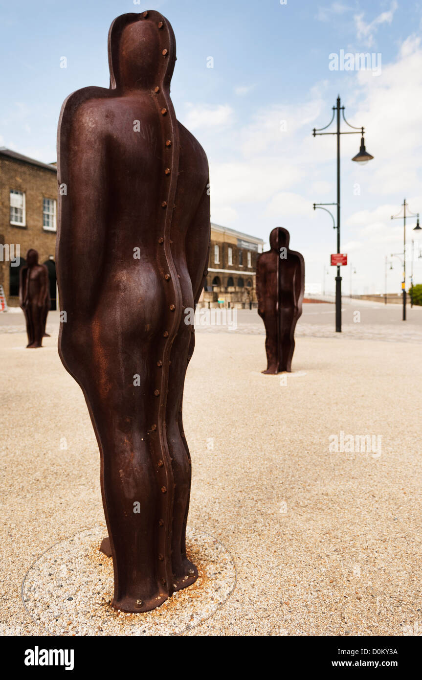 Detail der Versammlung Edition 1 Installation von Peter Burke an der Royal Arsenal Riverside. Stockfoto