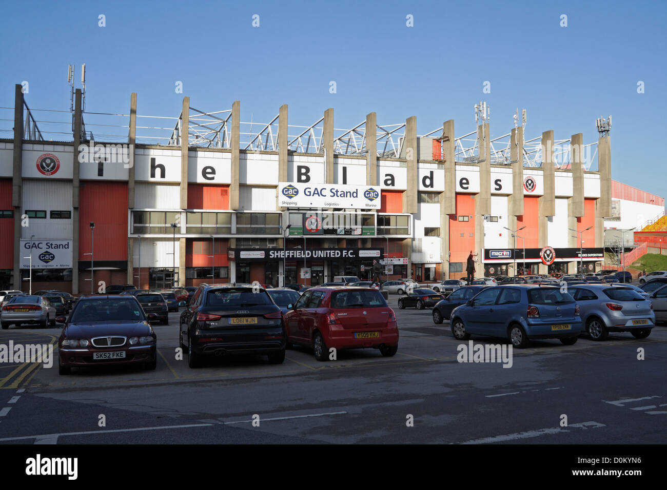 Sheffield United Football Ground in der Bramhall Lane. England Stockfoto