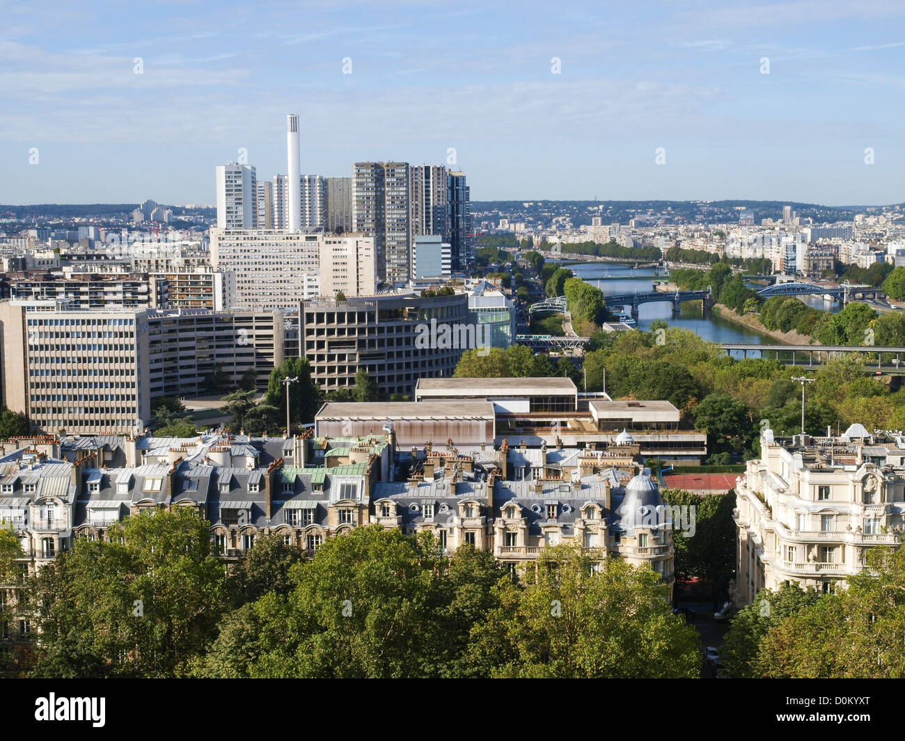 Paris, Blick vom Eiffelturm, Seine, Frankreich Stockfoto