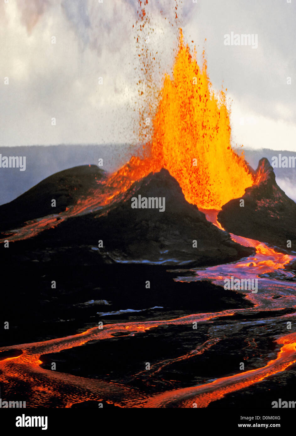 Massive Eruption des Vulkans Kilauea, Hawaii Stockfoto