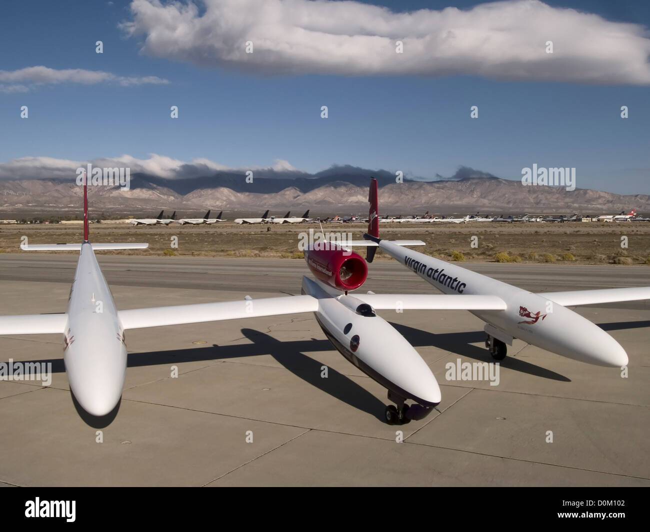 Round-the-World-Flug von Burt Rutan Global Flyer Flugzeugen Stockfoto