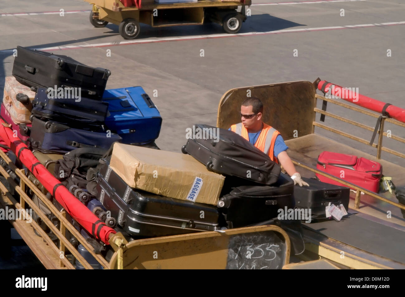 Gepäck-Handler Stockfoto