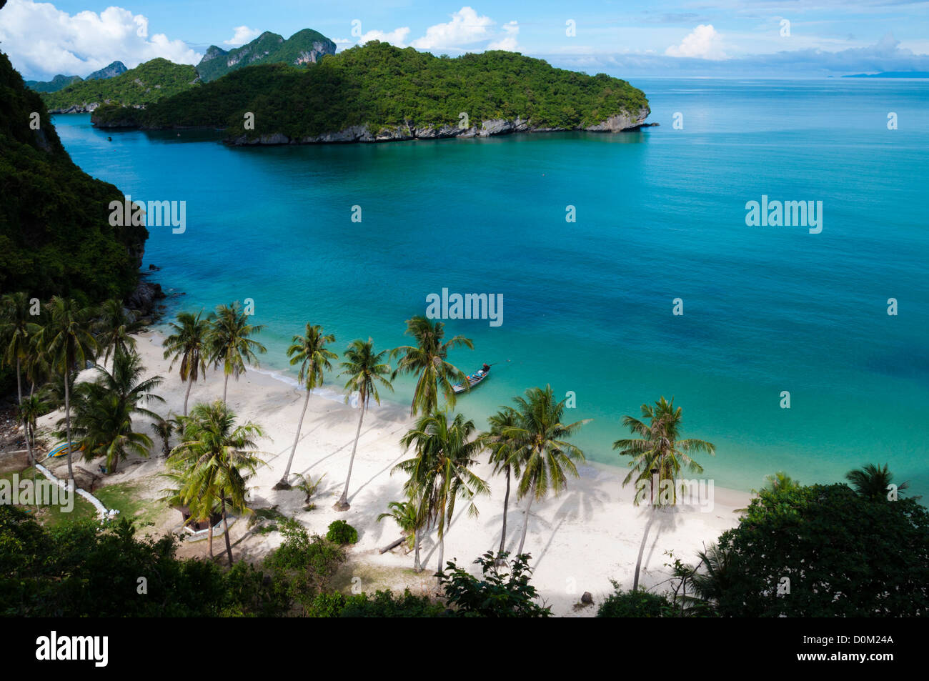 Der Strand und die Inseln rund um Ko Wua Talab befindet sich in Thailand Ang Thong marine Nationalpark Stockfoto