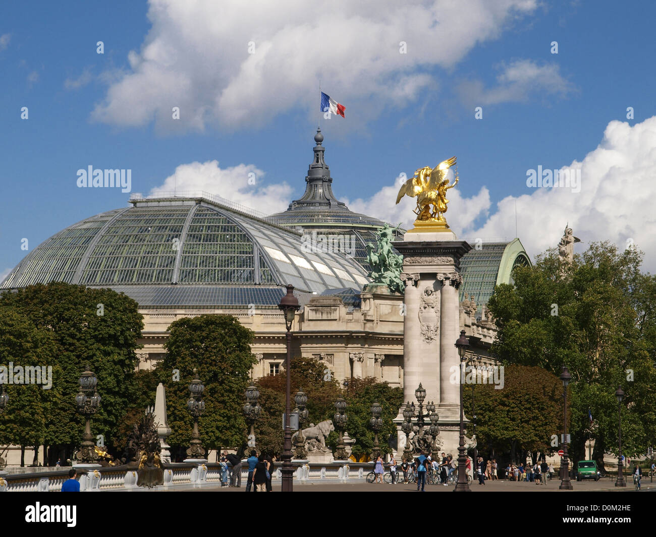 Paris, Pont Alexandre III, Grand Palais, Frankreich Stockfoto