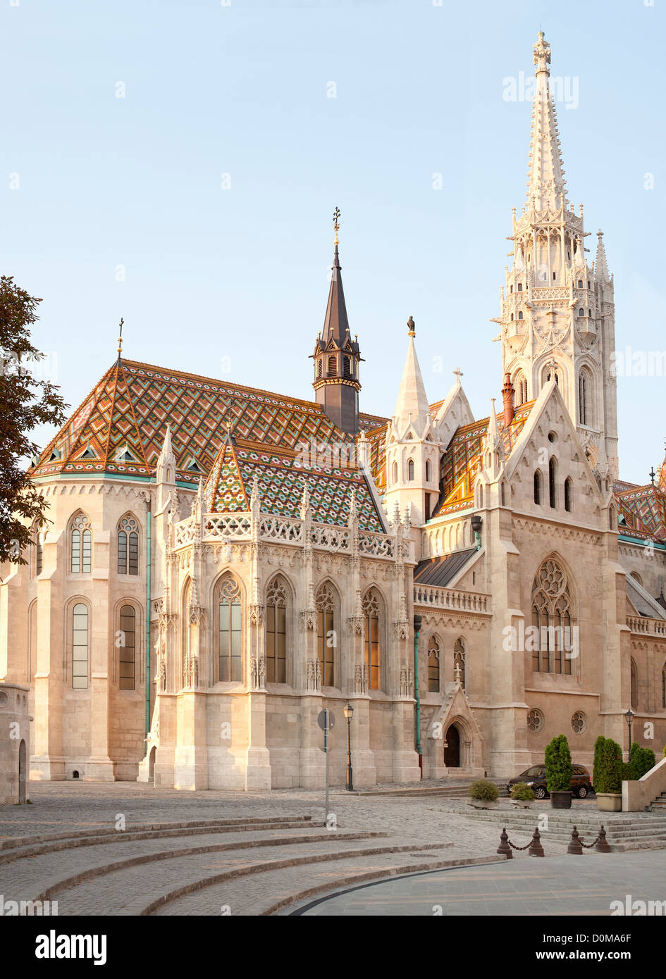 Matthias Kirche im Burgviertel in Budapest, die Hauptstadt von Ungarn. Stockfoto