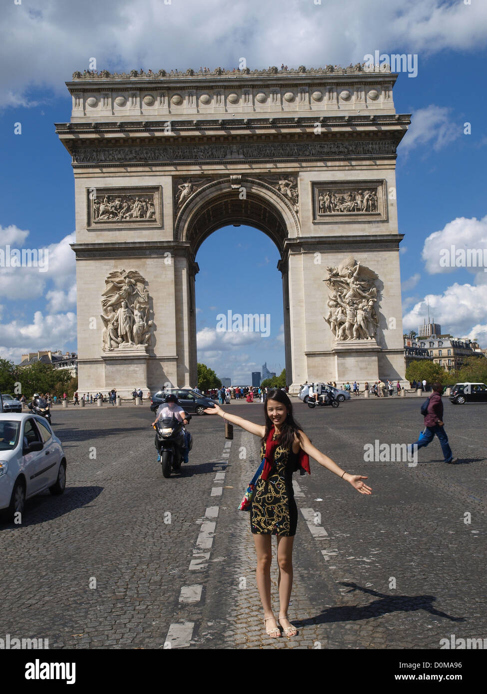 Paris, Arc de Triomphe, Champs Elysees, Frankreich Stockfoto