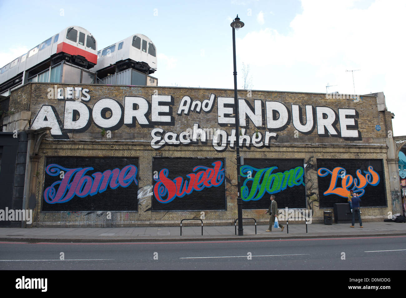 Ben Eine Graffiti Streetart, Great Eastern Street, Shoreditch, London, England, UK Stockfoto