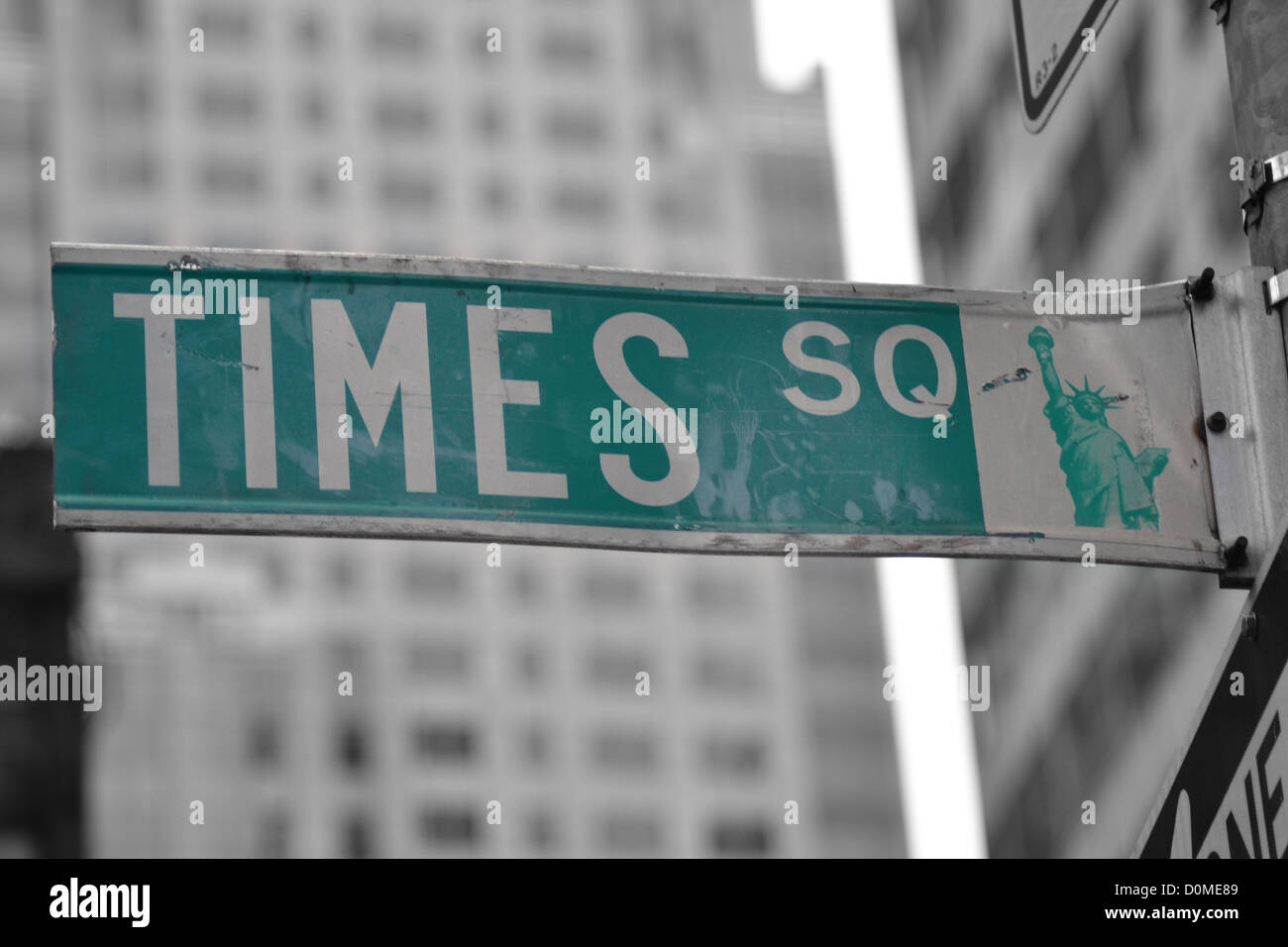 Times Square New York City NYC USA Straßenschild Stockfoto