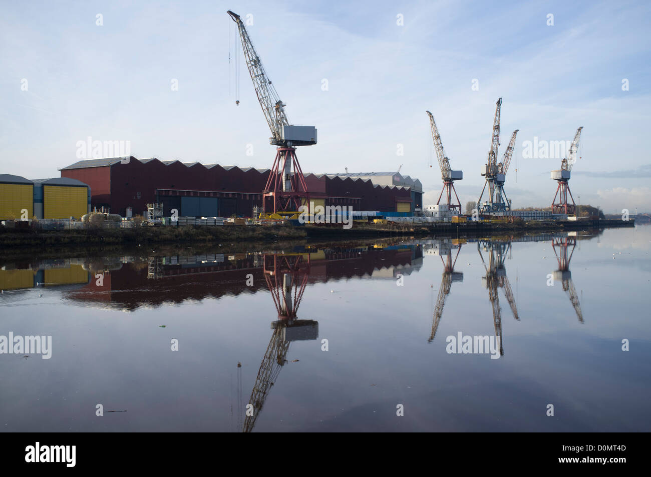 BAE-Werft am Fluss Clyde in Govan in Glasgow-Schottland-Großbritannien Stockfoto